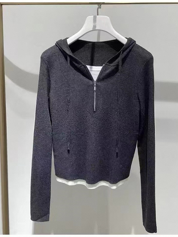 伊*L女装2025冬季新款简约休闲通勤时尚连帽套头针织衫1GA133281|undefined