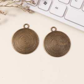 嘻哈朋克风圆形DIY饰品配件合金滴油钥匙扣吊坠手链项链服饰挂件