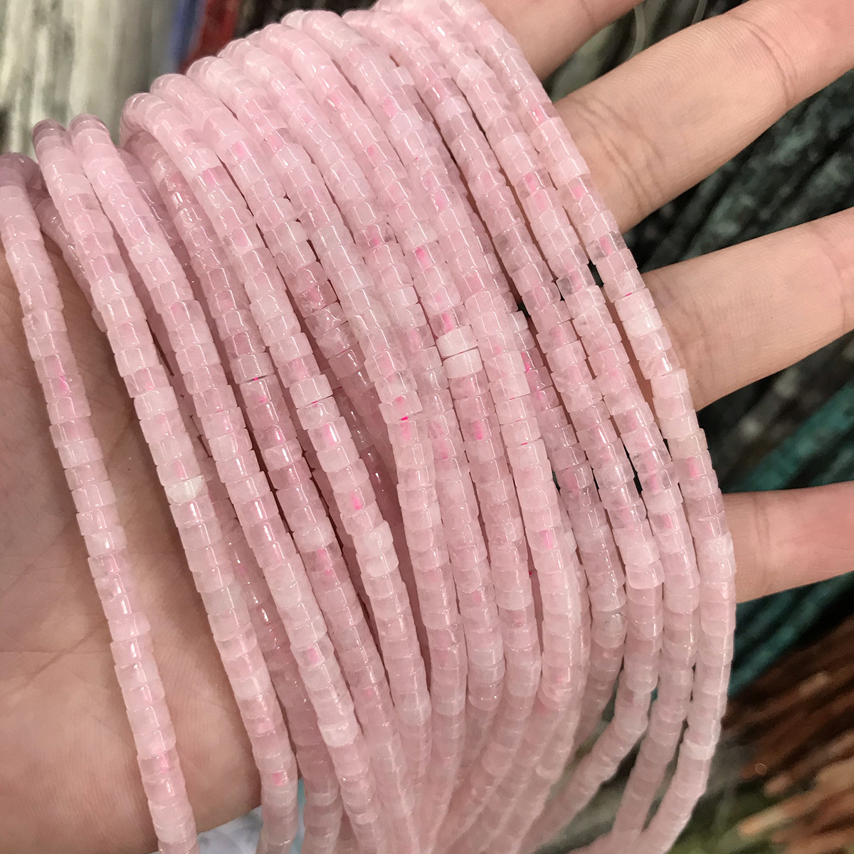 2×4mm直角海西片 紫晶玛瑙天然石扁珠隔片散珠半成品diy饰品配件