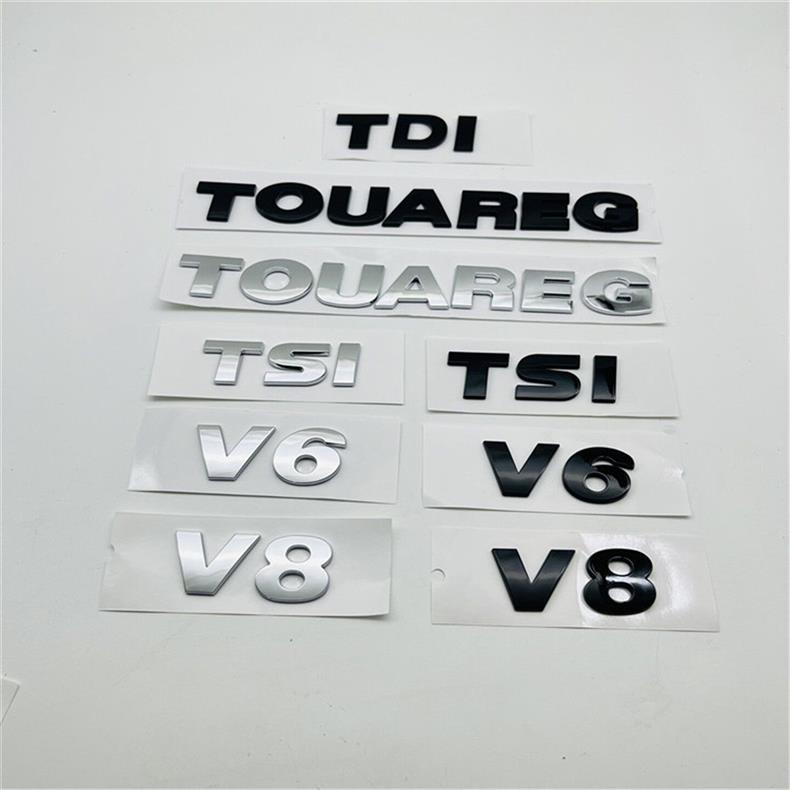 Volkswagen Touareg Car Logo Modification V6 Rear Emblem Touareg V8 Logo Displacement Tdi English Letter Sticker