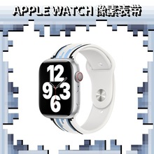 适用iwatch8表带S7苹果手表硅胶Applewatch7/6/5/4/3运动ultra男