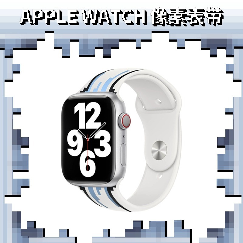 适用iwatch8表带S7苹果手表硅胶Applewatch7/6/5/4/3运动ultra男