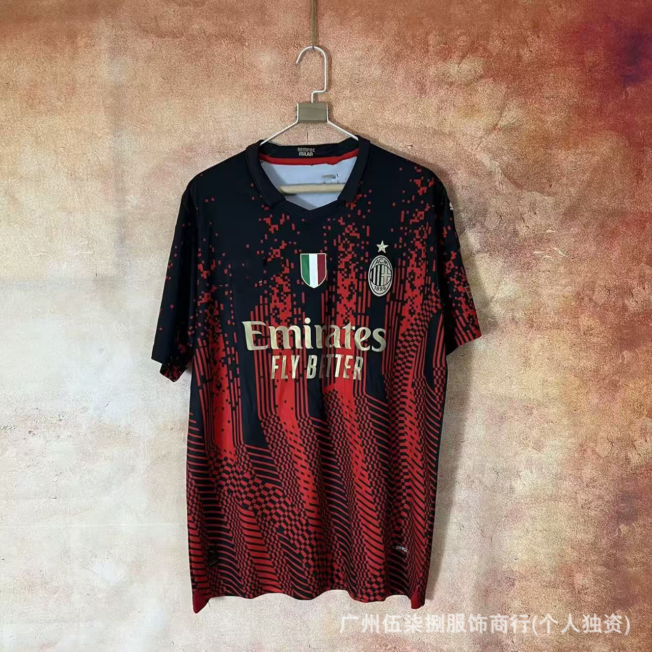 KOCHÉ x Puma x AC Milan 2022/23 Fourth Pixel Jersey Black Red