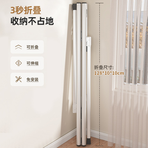 Stainless steel folding clothes drying rack floor-standing indoor and outdoor balcony bedroom cool clothes rack household clothes drying pole quilt artifact
