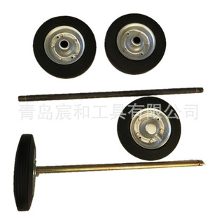 The Manufacturer Supplies a Set of Solid Wheels for Trash Cans, Various Sizes of Rubber Small Wheels with Axle Buckles