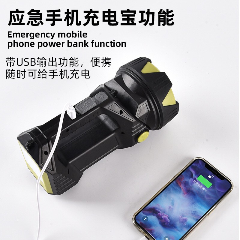 Transfronteriza nueva luz fuerte lámpara portátil TYPE-C recargable LED Super brillante Lámpara de trabajo al aire libre camping reflector al por mayor