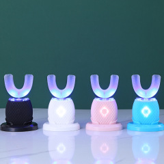 越境在庫あり 怠け者向け歯ブラシ 全自動U字型電動歯ブラシ ソフトシリコン 大人用充電式音波歯ブラシ
