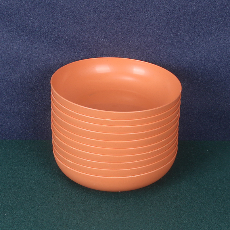 15cm profundo plato de hueso redondo 10 unids paja de trigo gota-resistente pastel plato de plate