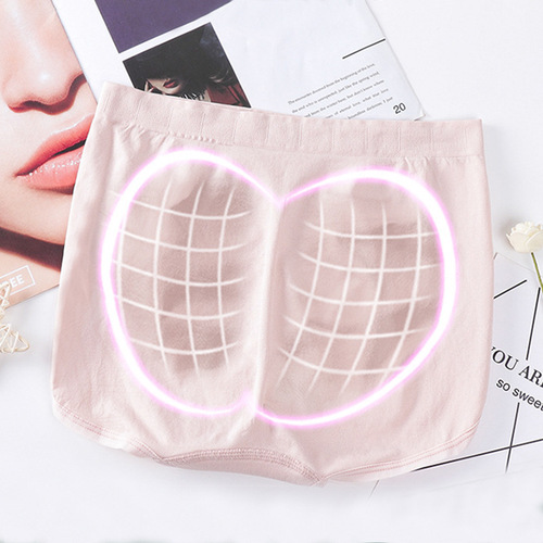 Thailand natural active latex underwear women's pure cotton seamless seamless solid color mid-waist physiological women's briefs