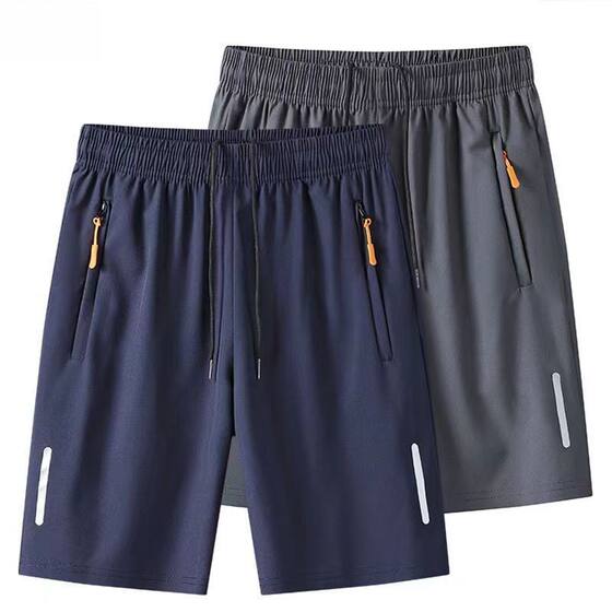 Men's Shorts Casual Shorts Men's Large Shorts Men's Summer Teenagers Middle-aged and Old Age Quick-drying Five-point Pants Outer-wear Medium Pants