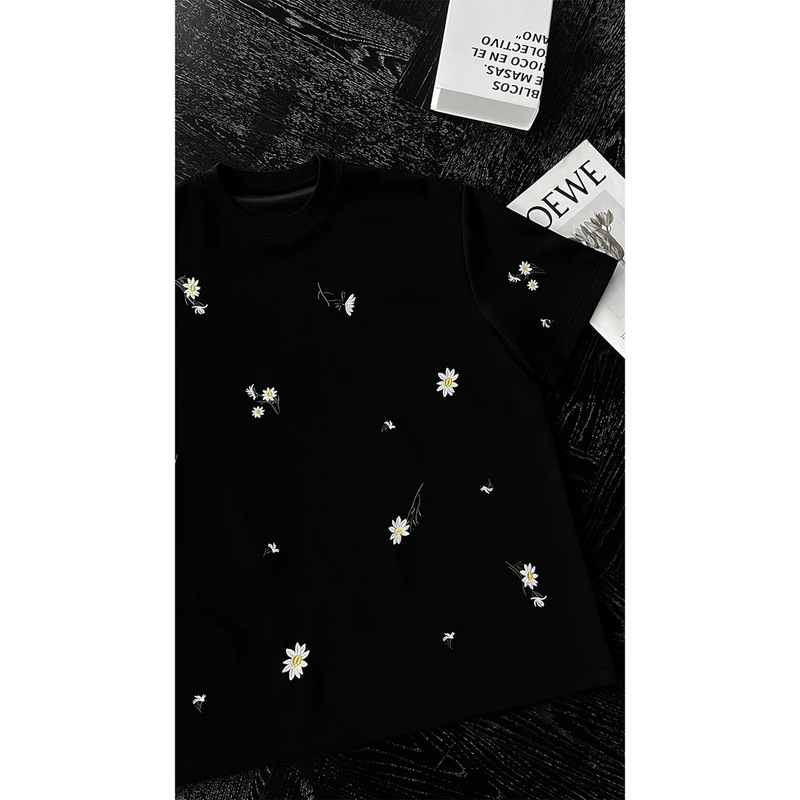 【高品質】春夏新作ファッション男女同型シンプルラウンドネックゆったり万能カジュアルファッションTシャツ|undefined