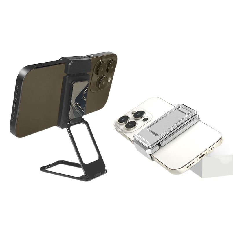 Soporte de teléfono móvil con clip trasero con hebilla de tipo original, soporte de metal magnético plegable para hombre perezoso, soporte de anillo de escritorio para teléfono móvil