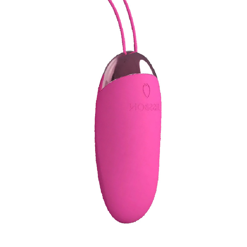 杰士邦Softoy系列双层硅胶遥控跳蛋 性感玫红_白底.pn