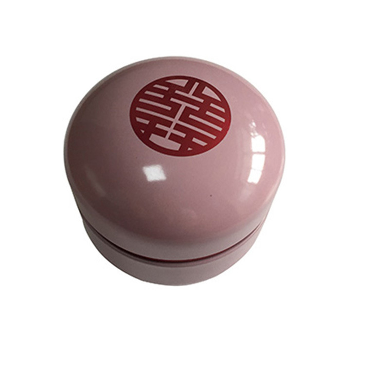 厂家生产胶囊形状铁盒圆形密封缩口马口铁茶叶盒创意礼品婚礼铁盒