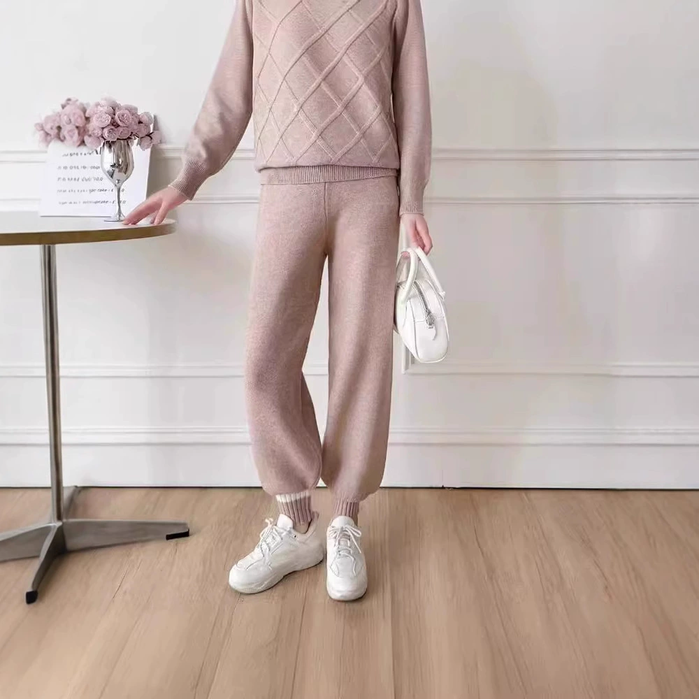 Корейские повседневные брюки 2024 новые расклешенные брюки для мужчин и женщин могут носить полоски свободная версия толстых трикотажных брюк