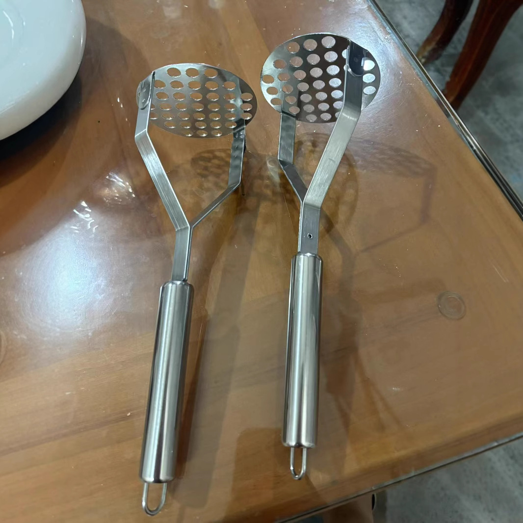 Bilateral Stainless Steel Potato Masher Household Baby Food Supplement Manual Masher Masher