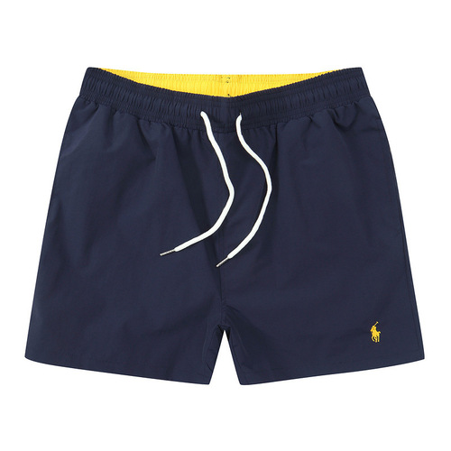 Men's Beach Shorts with Four-Ribbon Contrast Shorts, Casual Fashion Ocean Wave Pants, Men's Straight Leg Summer Sports Pants, Trendy