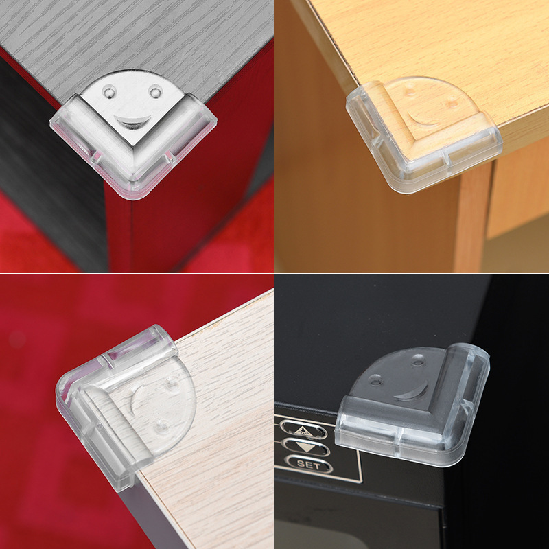 Silicone transparent corner protector desk corner guard soft window corner guard anti-collision safety corner table corner sticker