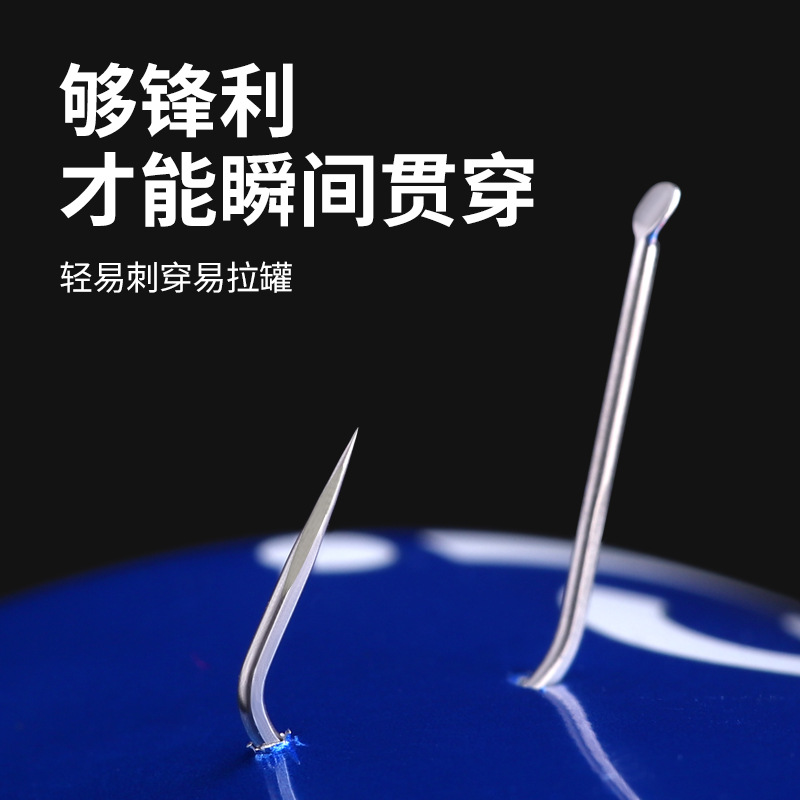 Linhu Langya sub-thread double hook Heikeng competitive barbed fish hook tied with Haixi finished sub-thread hook set wholesale