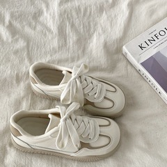 Women's Thick-Soled White Sneakers 2025 Spring and Autumn New Platform Shoes Casual Matchable Uncommon Student Baguette Sneakers Sports Shoes