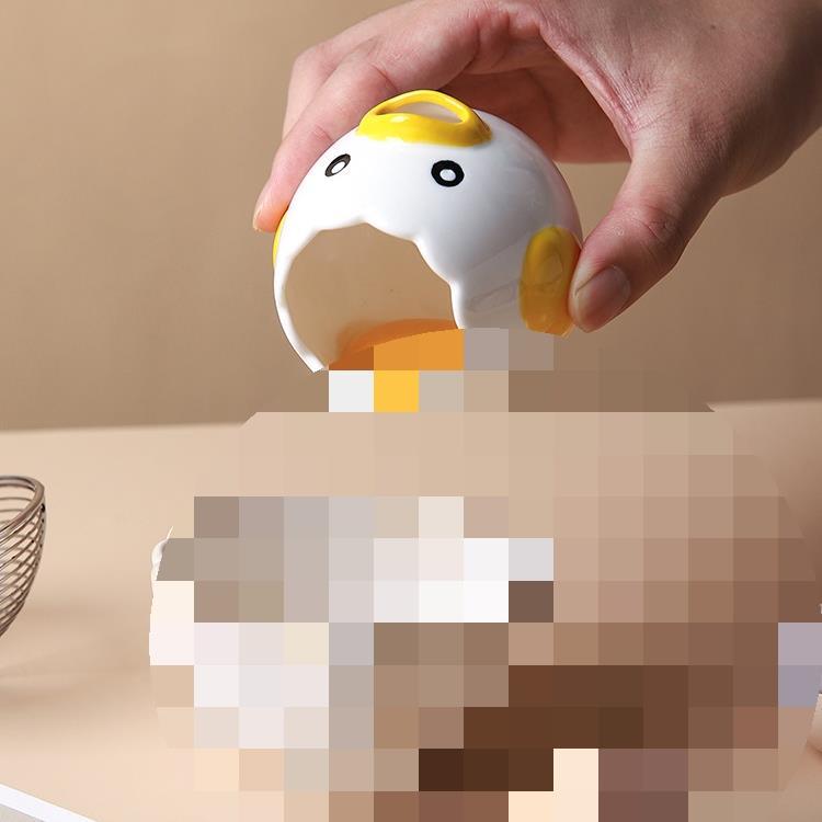 세라믹 계란 화이트 노른자 분리기 주방 귀여운 창조적 인 계란 분리기 계란 액체 필터 가정용 베이킹 도구