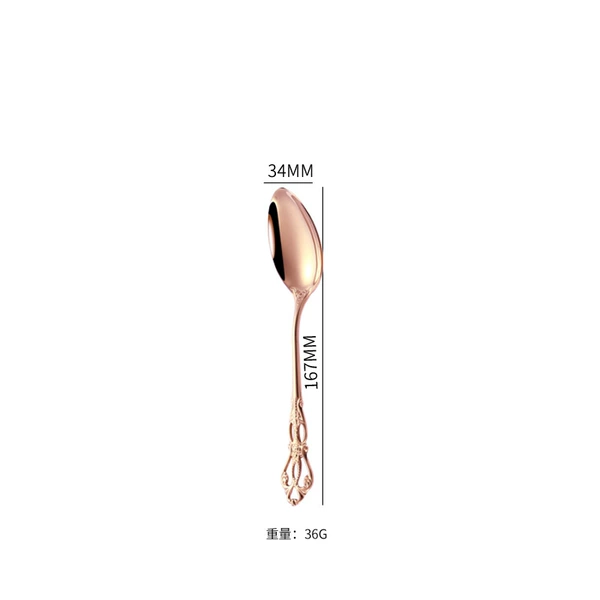 Rose gold tea spoon