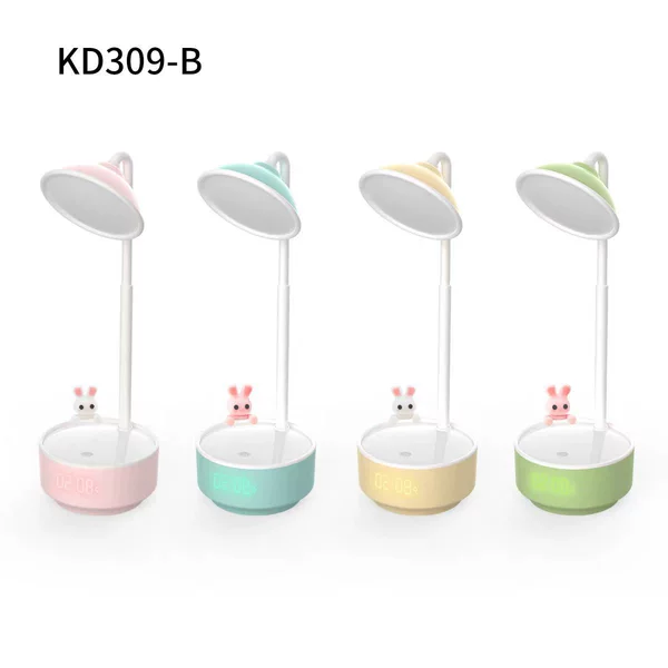 Cute rabbit touch alarm clock table lamp