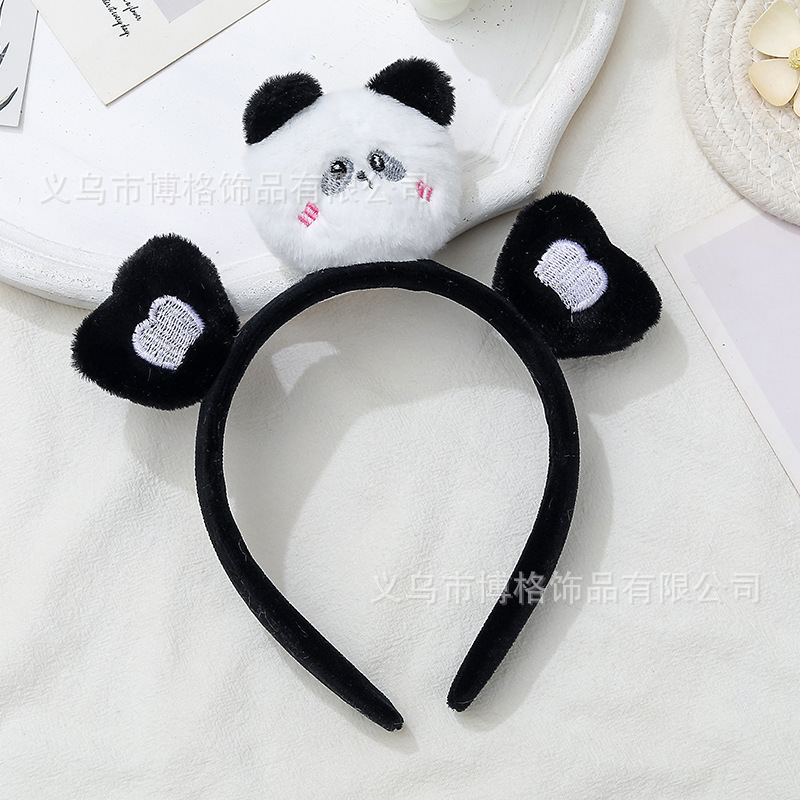 2023 celebridad estilo de dibujos animados lindo conejo oso Rana pato cara lavado maquillaje pelo banda diadema