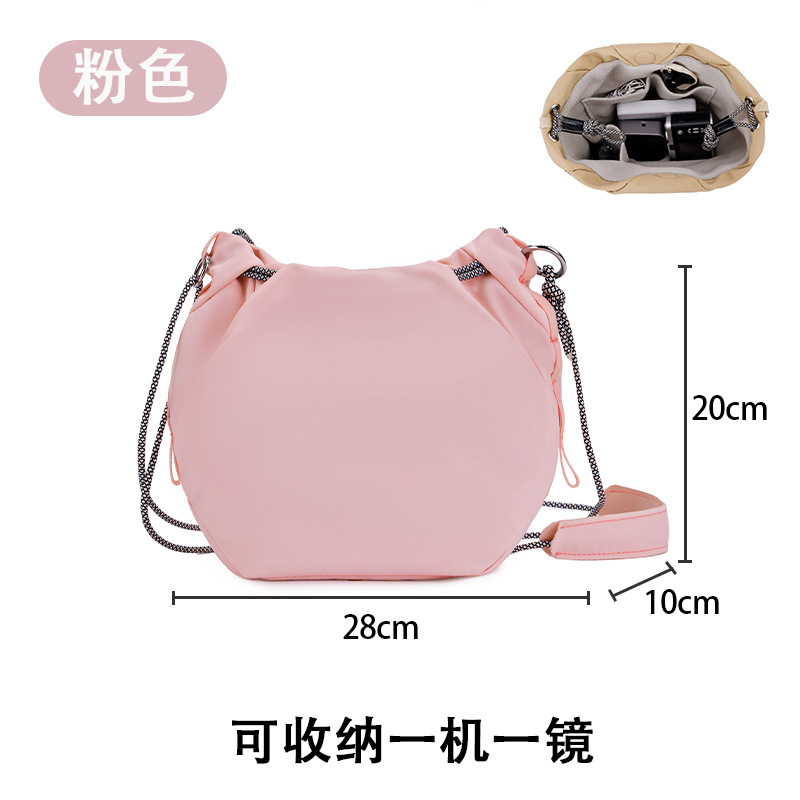 ソフト巾着ポケットカメラバッグショルダー写真撮影バッグミラーレスカメラ保護カバーデジタルカメラクロスボディ収納ライナーバッグ