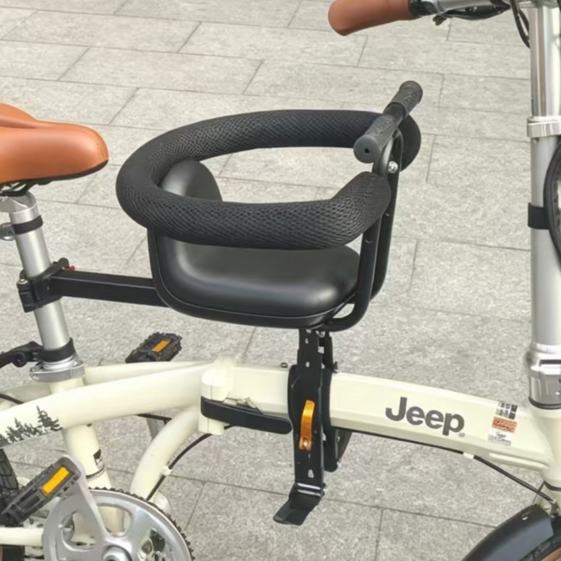 Asiento de coche plegable para niños bicicleta eléctrica portátil rápido desmontaje y montaje de asiento delantero fábrica al por mayor