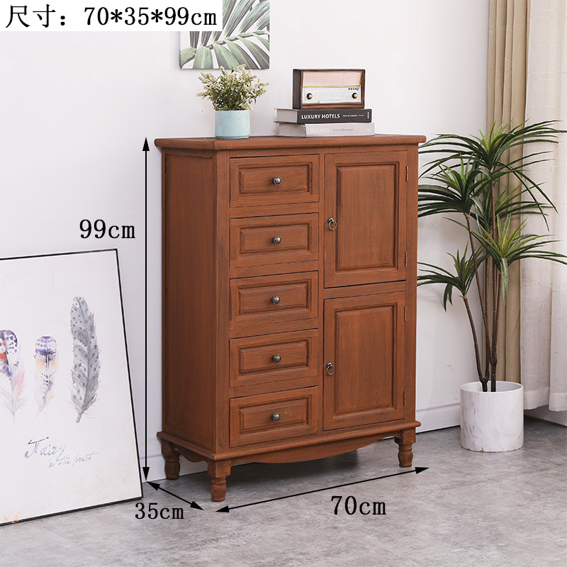 Fábrica directa de cinco cubículos de madera sólida gabinete de almacenamiento sala de estar dormitorio cabecera de cama retrógrado pequeño gabinete borde del estante image 15