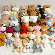 可爱迷你小熊毛绒玩偶挂件婚庆抛洒娃娃情侣包包挂饰活动赠品批发