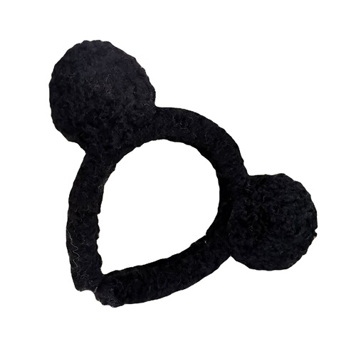 Korean sweet and cute plush bear ear headband, super cute fluffy ball girl headwear headband, popular face-washing hair tie