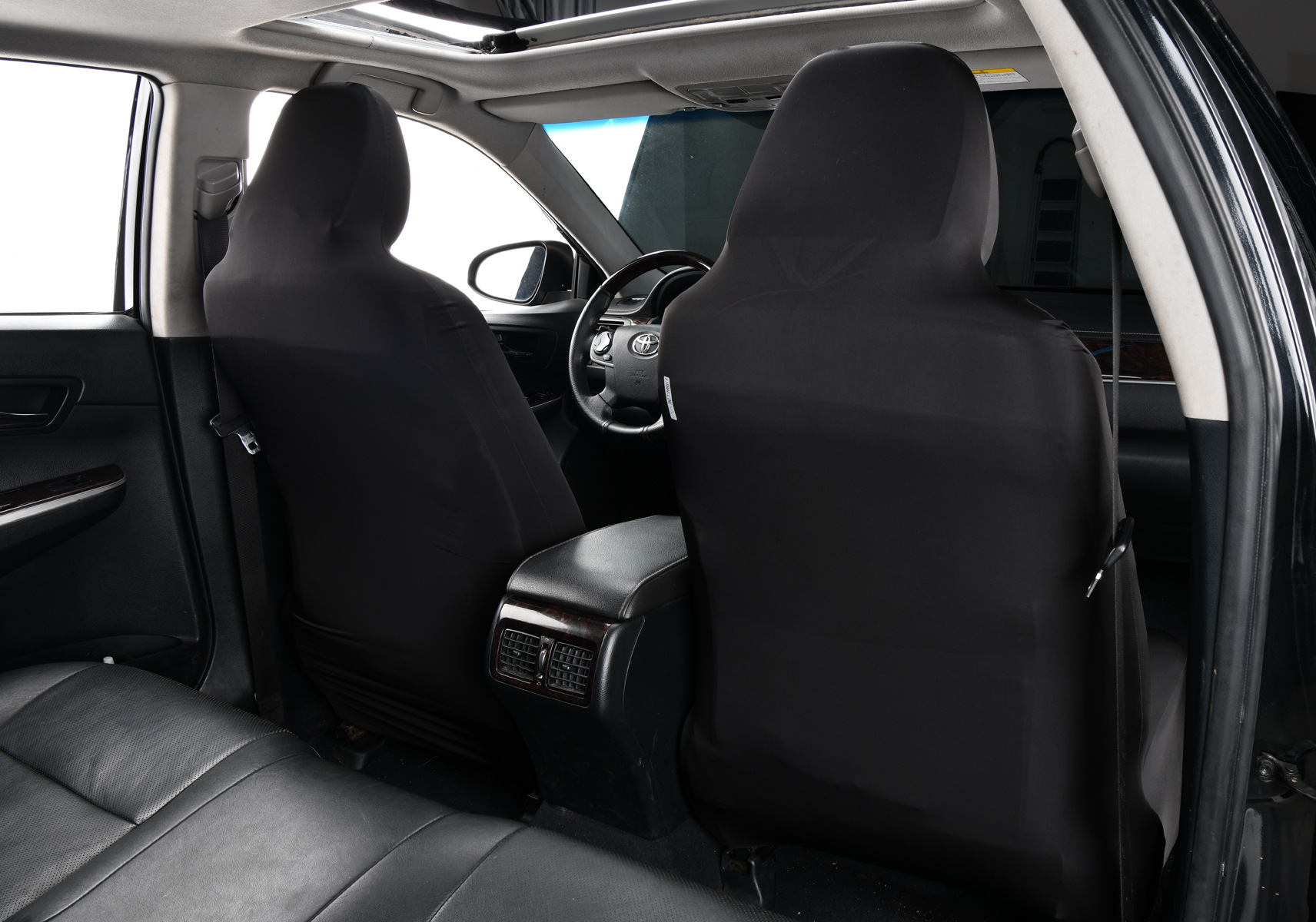 Ice Silk Elastic Non-Slip Car Seat Cover, Cooling B-Style Front Seat Single Universal Type Dustproof Car Seat Cover