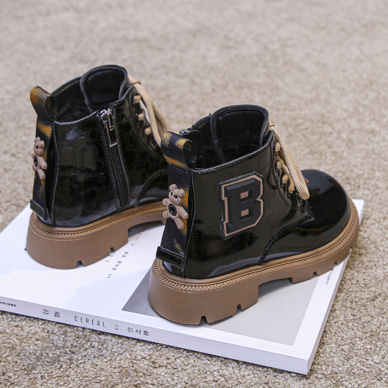 Martin-Stiefel für Mädchen 2023, Herbst und Winter, neue kurze Baumwollstiefel für Kinder, Netzrot, Jungenstiefel, Trend für kleine Mädchen_voghion.com