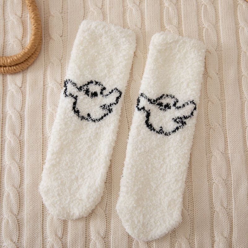 Calcetines de Piso para Mujer de Terciopelo de Poliéster Antideslizante y Térmico para Invierno image 8
