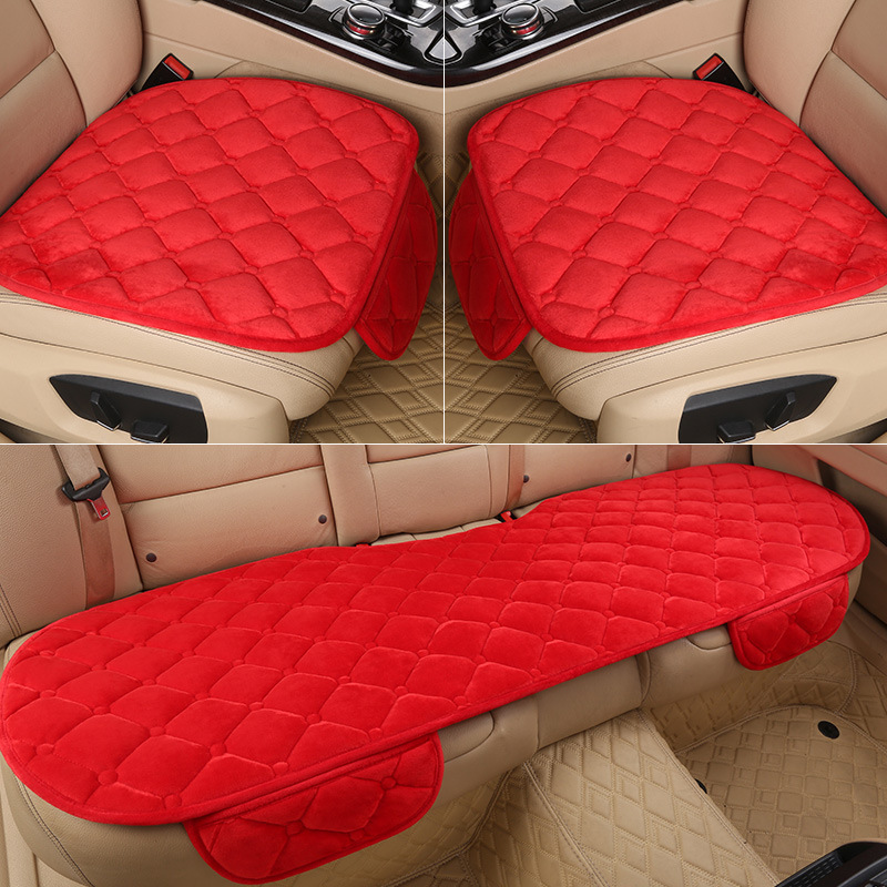 Wool pad, Universal Plush Short Hair - bright-red-crystal-velvet-three-piece-set