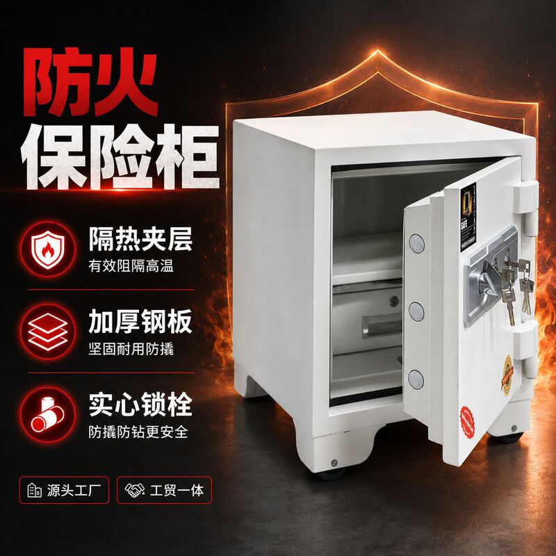 Cross-border custom-made solid lock bolt anti-pry, anti-drill, anti-theft home safe with double keys, insulated and fireproof safe Cross-border custom-made solid lock bolt anti-pry, anti-drill, anti-theft home safe with double keys, insulated and fireproof safe