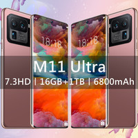 跨境手机厂家M11 Ultra 真穿孔7.3寸大屏800万像素 2+16 安卓8.1