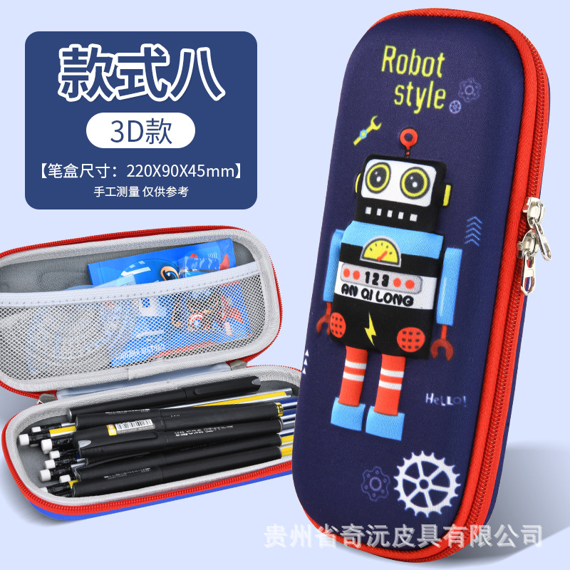 EVA papelería caja de lápices 3D tridimensional de doble capa de gran capacidad de dibujos animados niños estudiante impermeable resistente al desgaste LOGOTIPO conjunto Premio