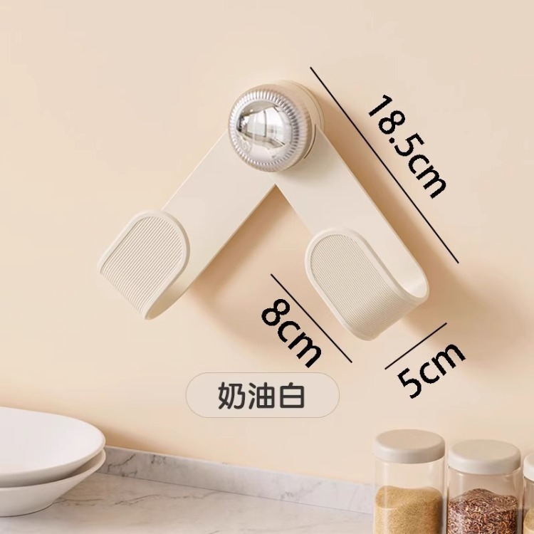 クリーム吸盤回転鍋蓋ラック壁掛けパンチフリーキッチン収納ラック収納ラックまな板ラックプラスチック|undefined