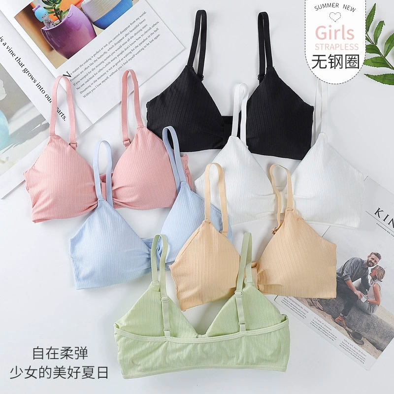 Ледяная шелковая нить для девочек, обернутая спиной, топ с трубкой на груди, тонкий маленький ремешок пуш-ап на груди, милое нижнее белье, женское анти-экспонирование