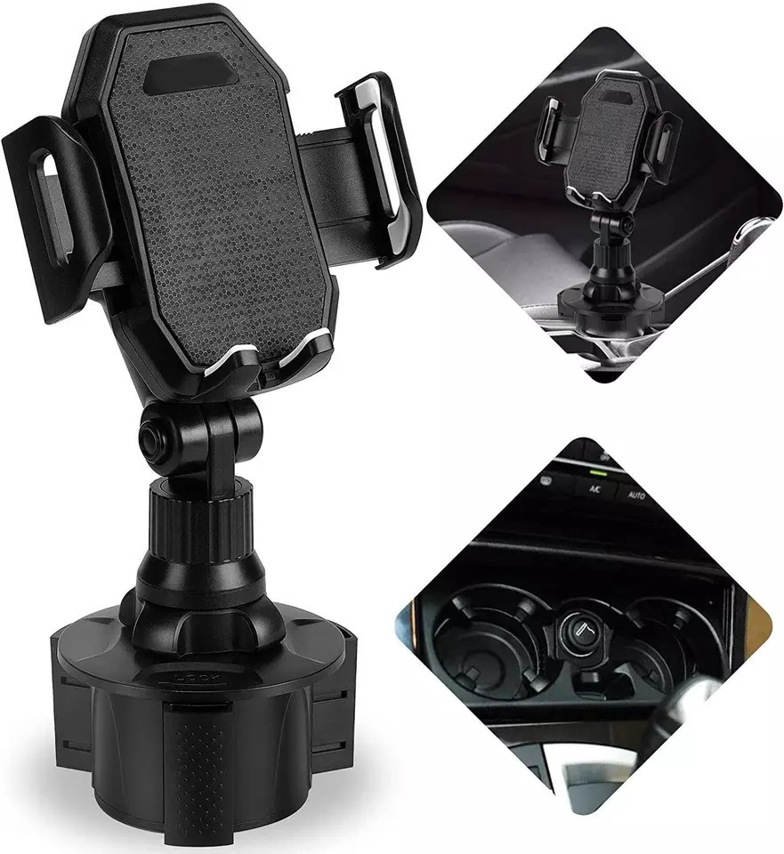 Cross-border Amazon car water cup holder mobile phone holder car folding bending rotating universal car navigation bracket