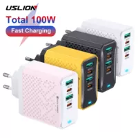 USLION 100W 2USB+2PD зарядное устройство для мобильного телефона планшета