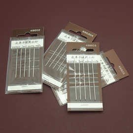 圆头皮革手缝针diy手工皮具蜡线缝纫工具顺滑不伤皮5枚一包针线