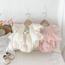 婴幼儿春夏季郁金香包屁裙子女宝宝超萌甜美公主周岁哈衣百天宴礼