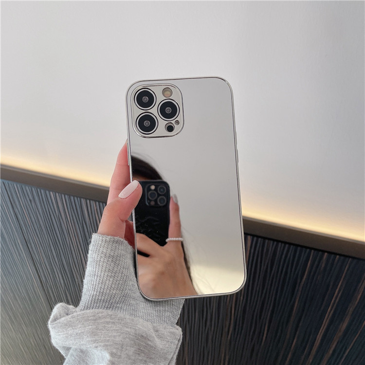 Silver Mirror iPhone 17 Acrylic Phone Case Suitable for Apple 16 with Makeup Mirror 7P/Xs Protective Case Xr