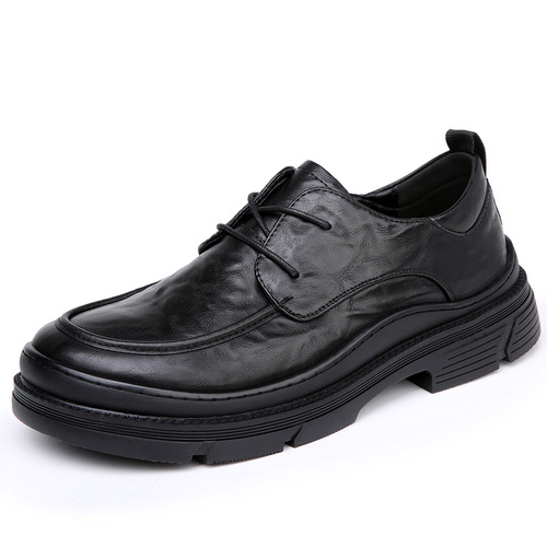 Large Width Headwear Shoes for Men Spring and Summer Men's Shoes Breathable Fashion Comfy Thick Sole Business Formal Casual Shoes