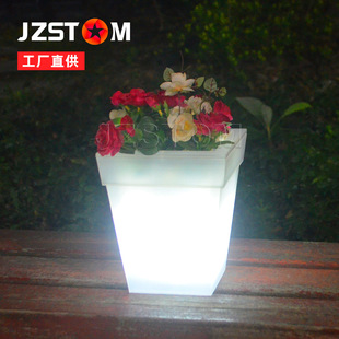 New outdoor solar flower pot lamp garden lamp luminous square Art flower pot lamp lawn lamp Christmas Decoration lamp