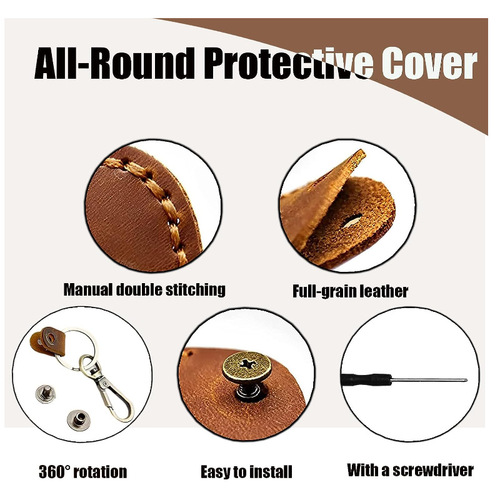 Retro Portable Access Control Card Repeater Keychain Leather Case Portable Community Reader/Writer Universal Protective Case